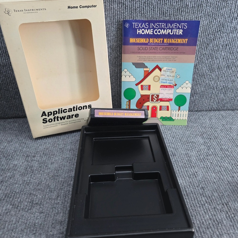 Texas Instruments Home Computer Household Budget Management PHM 3007 Cartridge